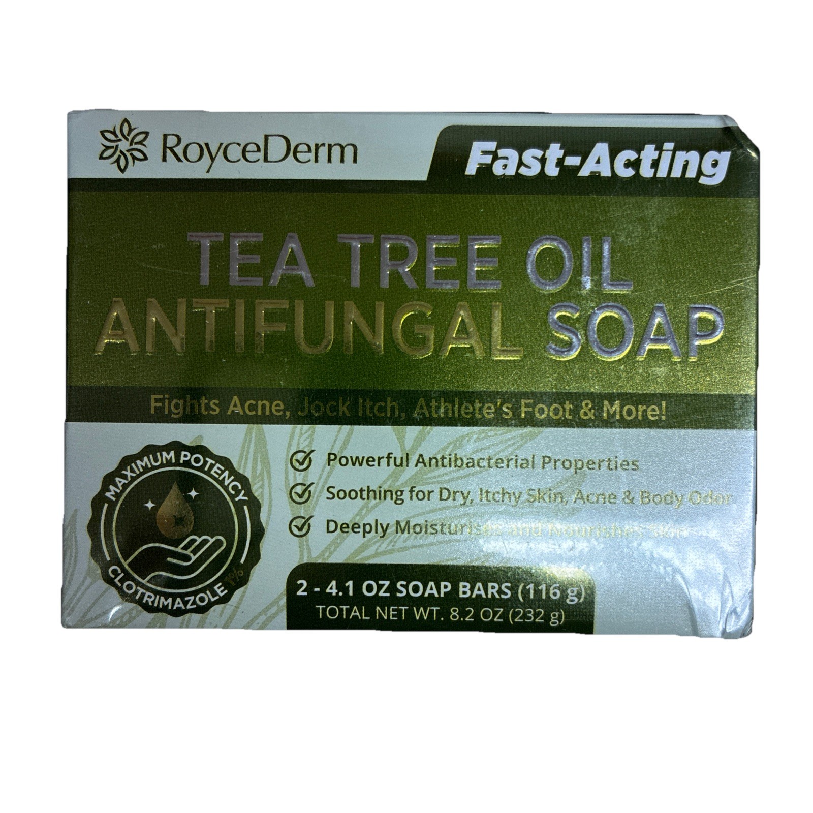 Roycederm Antifungal Tea Tree Soap Antibacterial Treatment for Face & Body