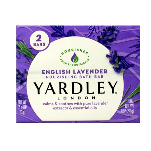 Yardley London Moisturizing Soap English Lavender 2 x 4oz Bars – Pack of 4