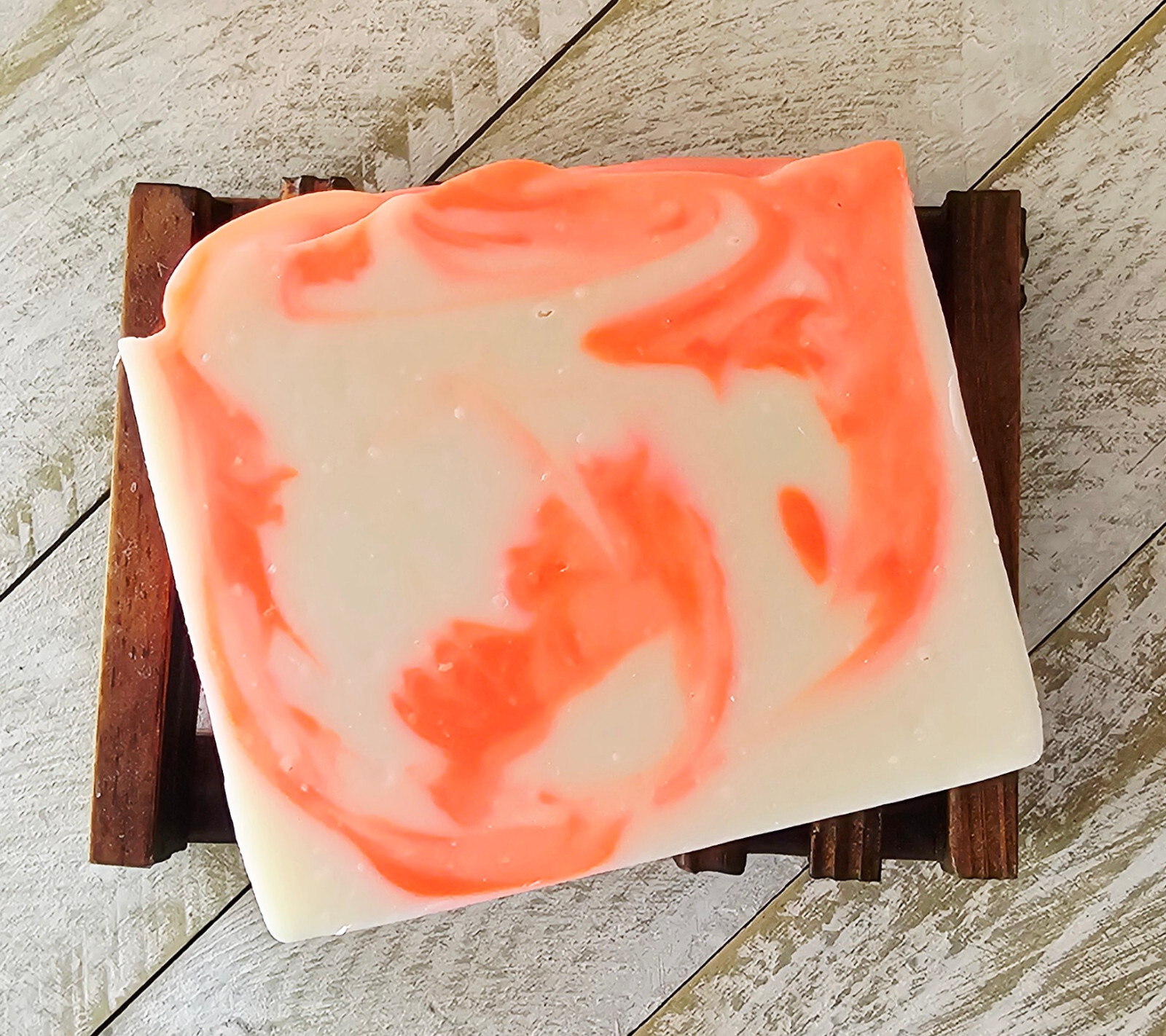 Handmade Goat Milk Soap GEORGIA PEACH, Made in USA, Ships fast & samples.