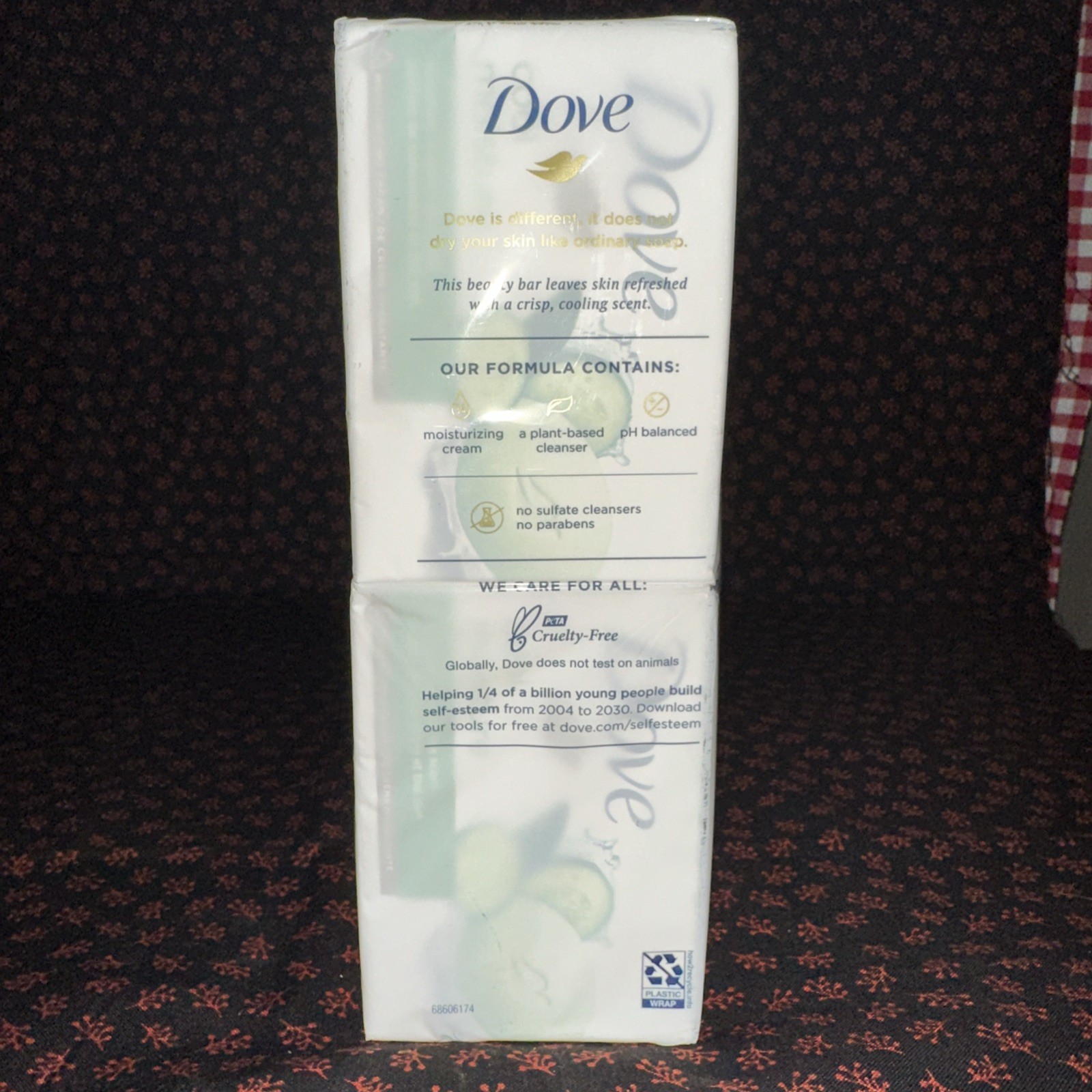 16 Pack Dove Cool Moisture Moisturizer Cream Bars, Cucumber & Green Tea~RETIRED