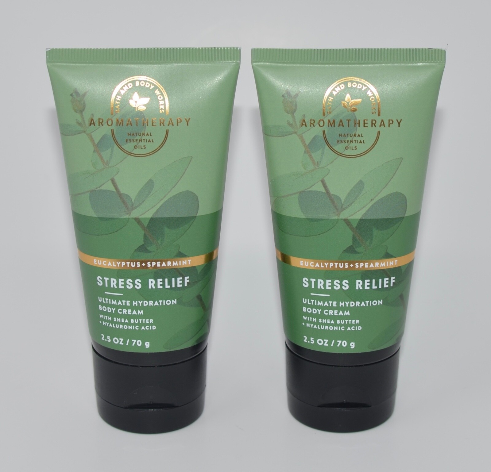 2 BATH & BODY WORKS STRESS RELIEF EUCALYPTUS SPEARMINT CREAM HAND LOTION TRAVEL