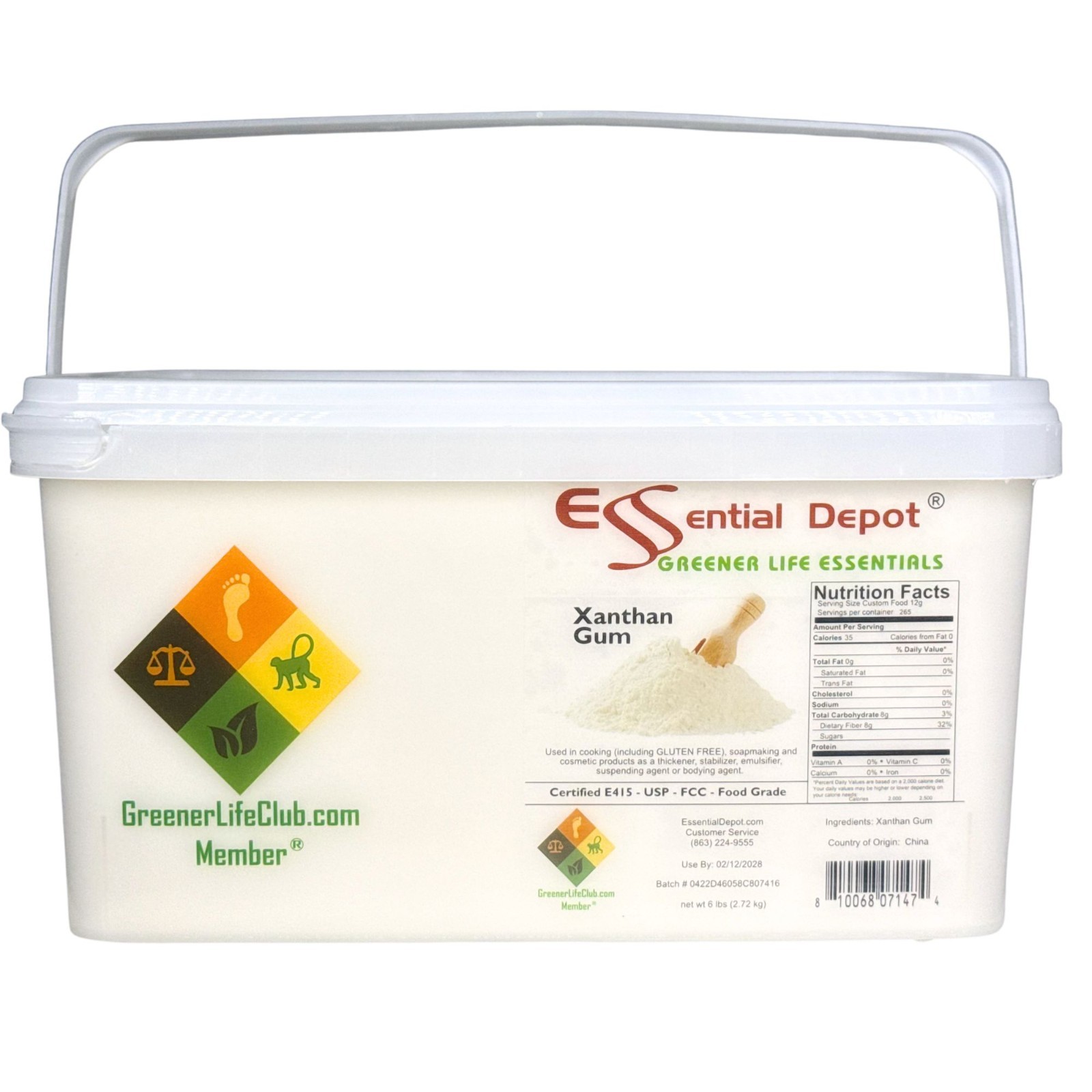 Xanthan Gum – Food Grade – 6 lb – Greener Life Club Box