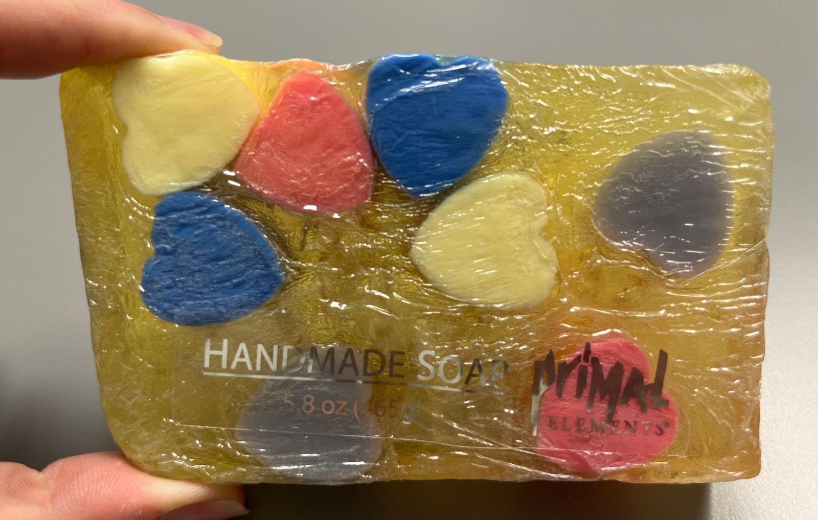 Primal Elements CONVERSATION HEARTS Soap Handmade Glycerin 5.8 oz. / 165g