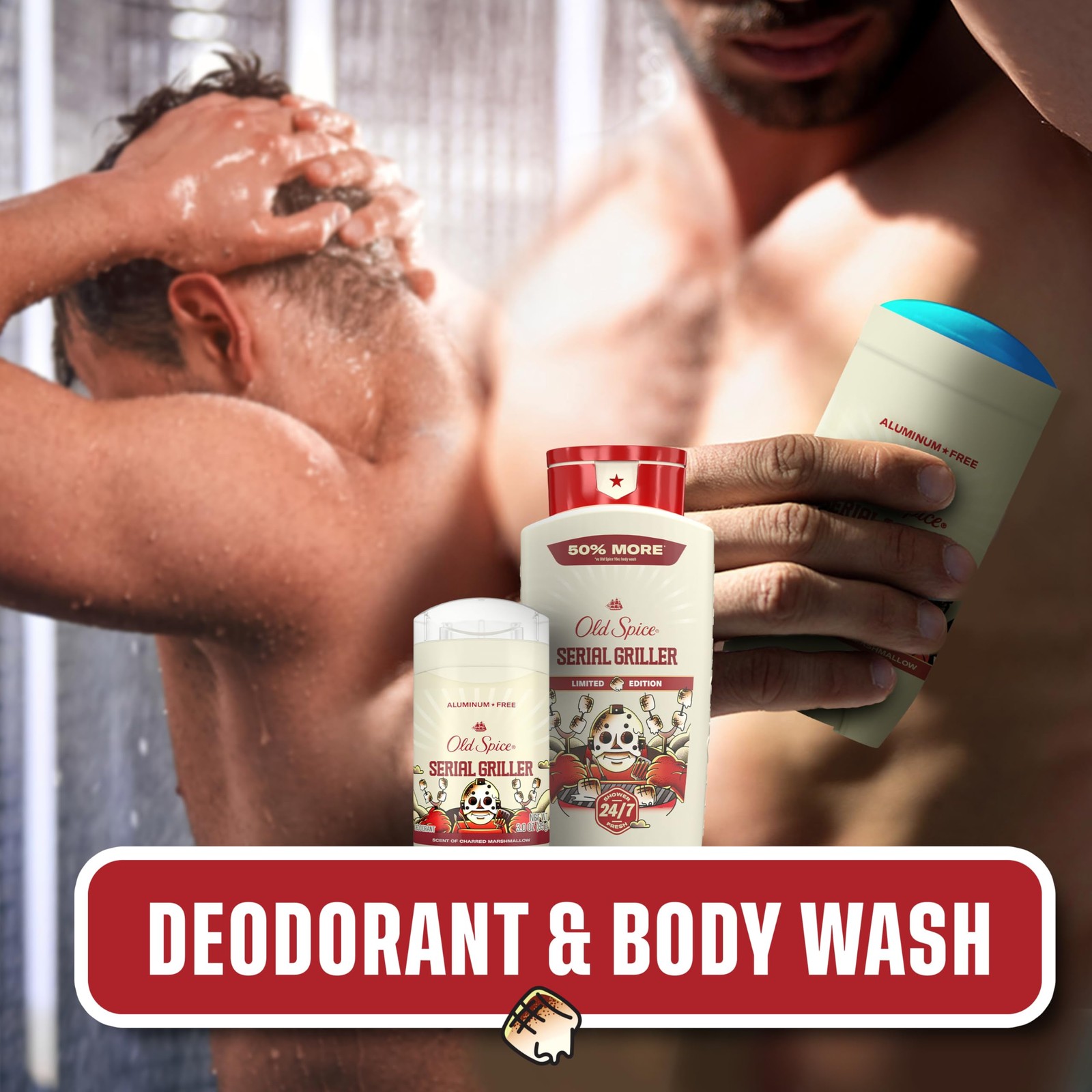 Old Spice Body Wash for Men, Summerdudes, 24/7 24 Ounce (Pack of 1), Beige