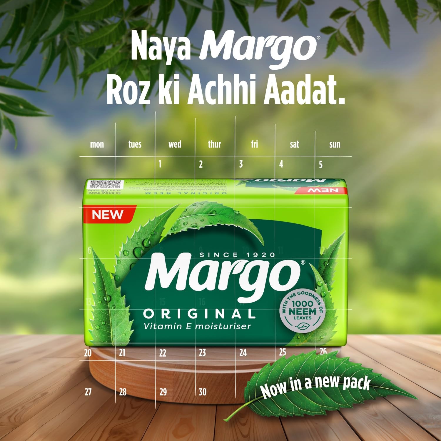 Margo Original Neem Soap 125gm X 8 | Powered With Goodness of 1000 Natural Neem