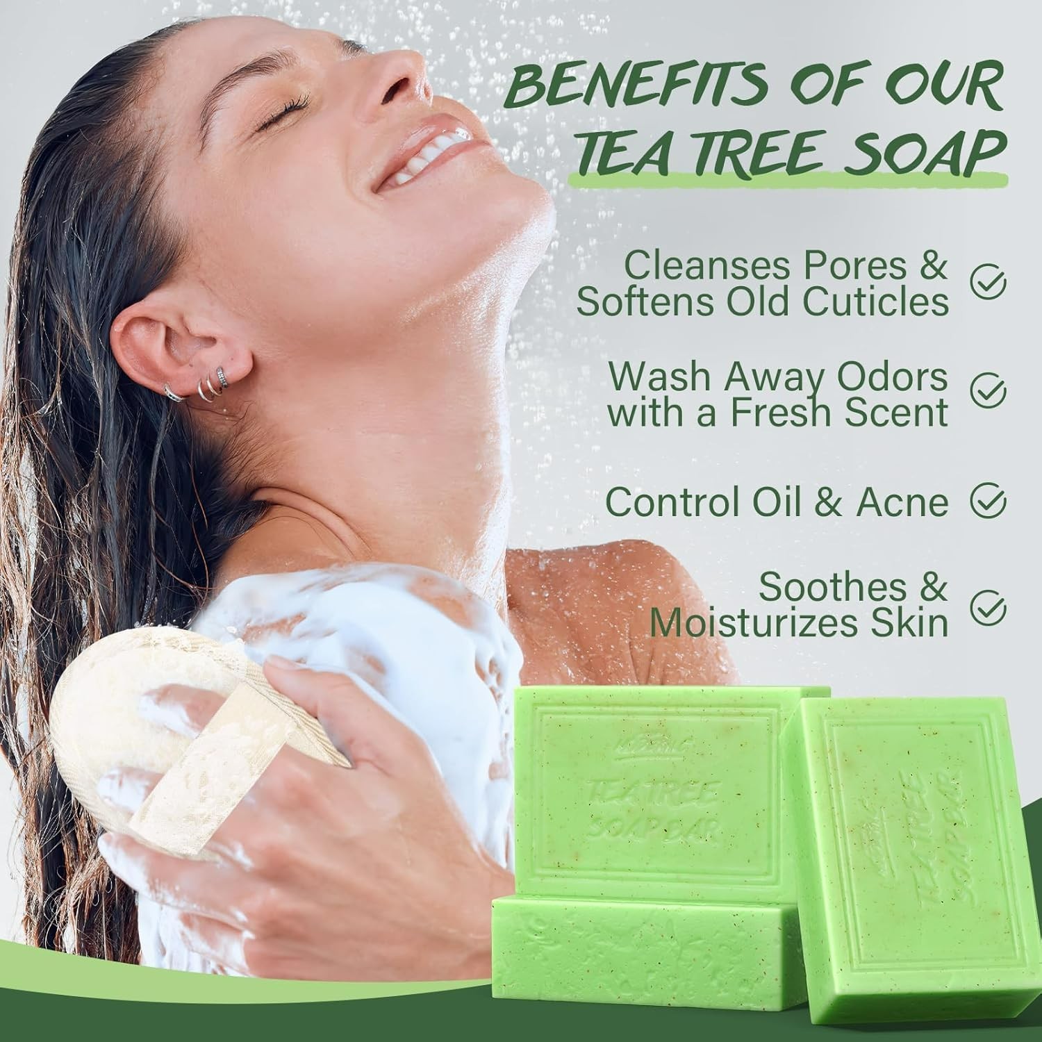Antifungal Antibacterial Tea Tree Oil Soap: Antifungal Antibacterial Treatment F