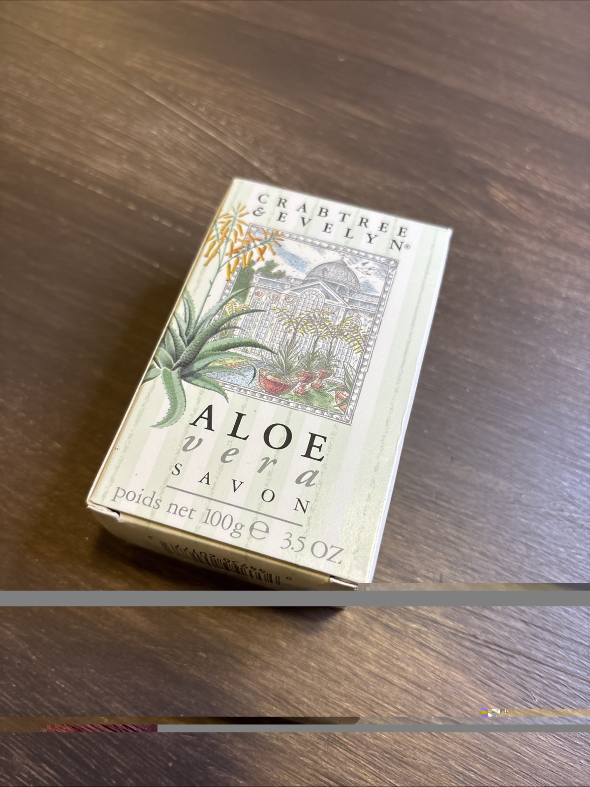 Crabtree & Evelyn Aloe Vera 3.5 Oz Bar Soap NOS 1988 Retired NOS