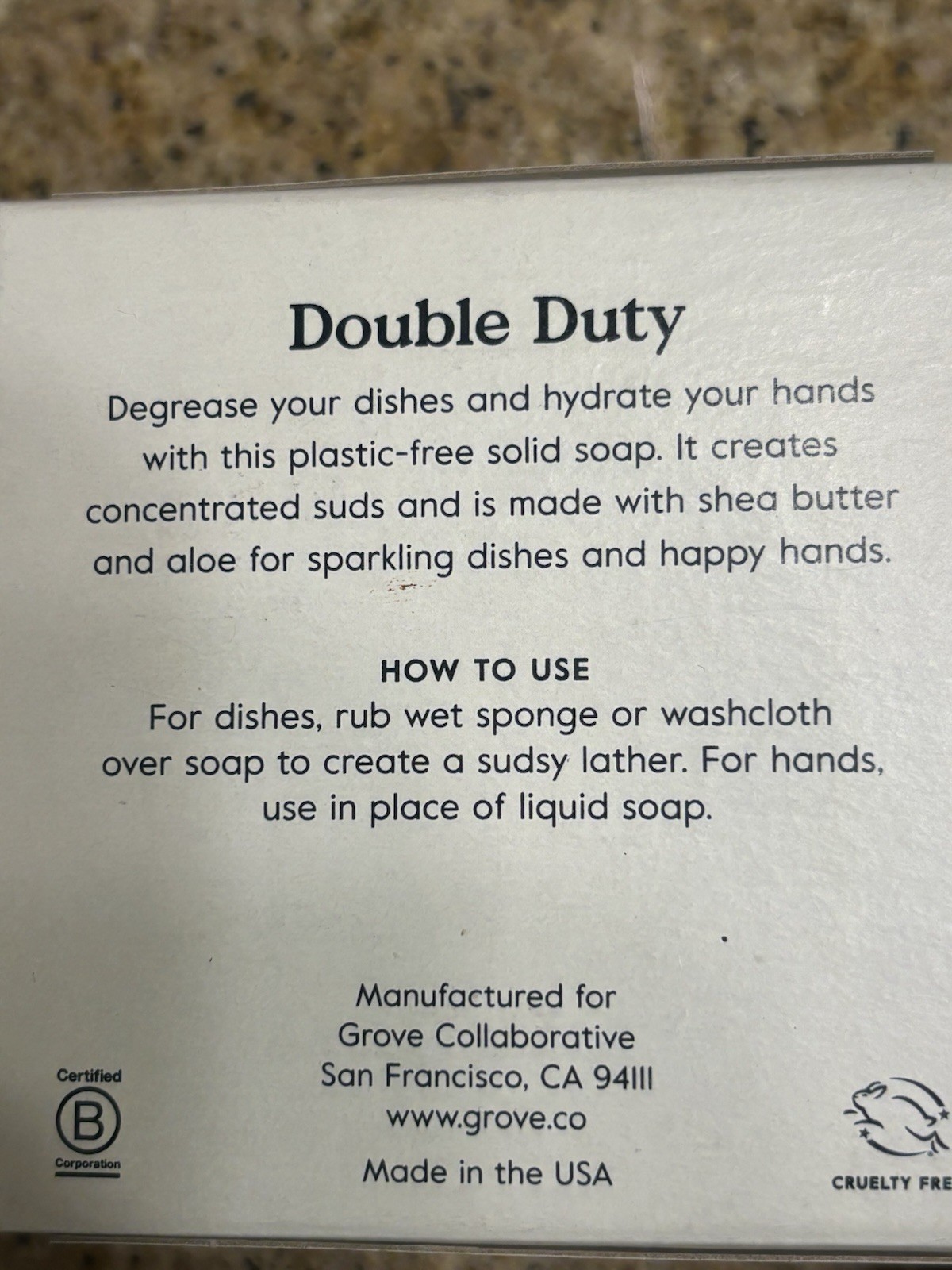 Bamboo Soap Saver & Ginger & Lime Soap By Grove, NEW