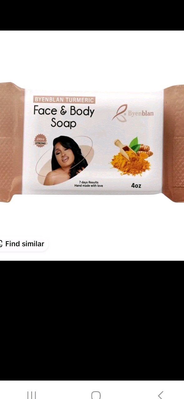 Byenblan Turmeric Face & Body Soap – 4 oz – 2X Extra Strong – Handmade Skin Brig