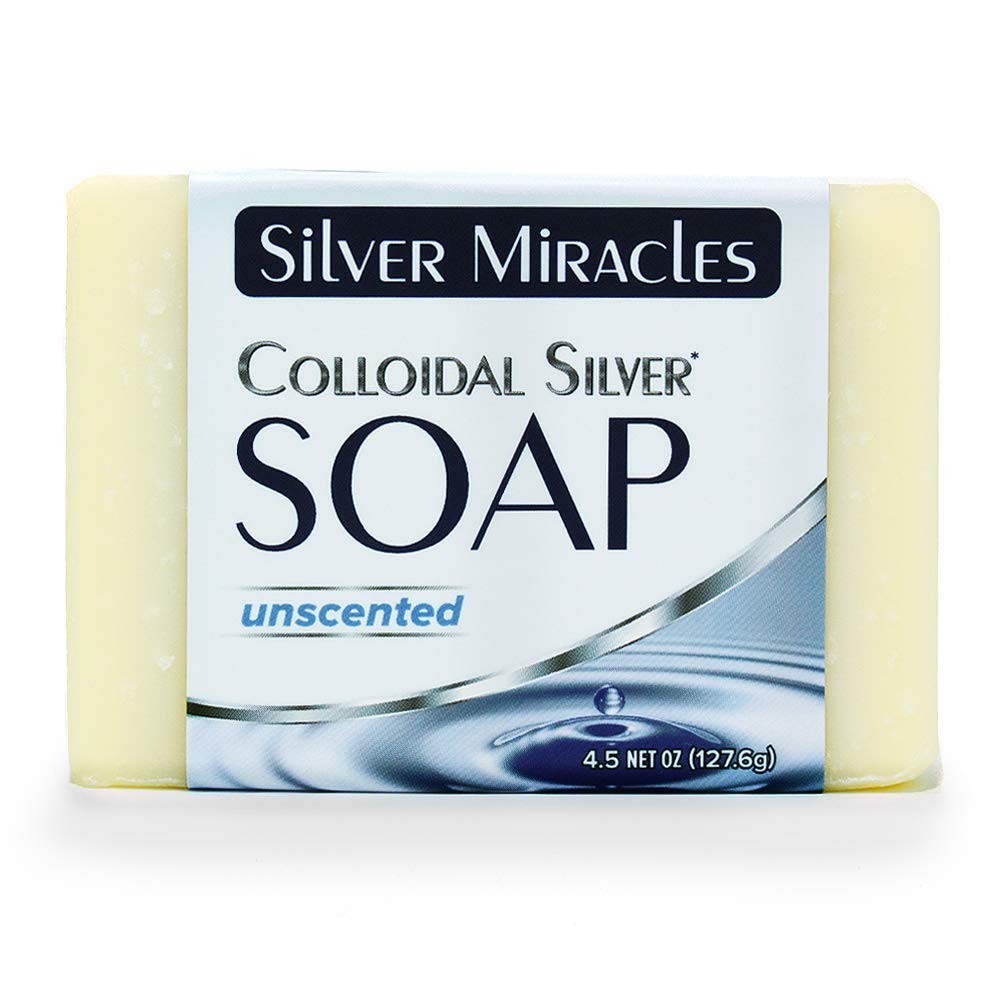 Versatile Natural Colloidal Silver Soap for Face & Body – 4.5 oz Handmade Bar