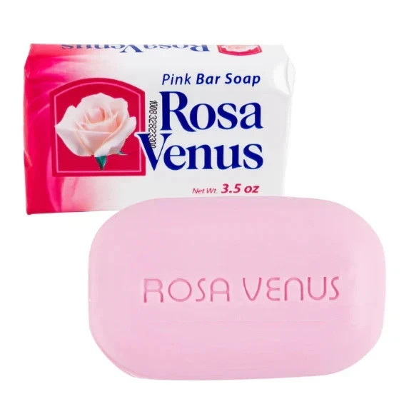 Rosa Venus Pink Bar Soap 3.5 oz Floral Scent Bath Soap – 8 Pack
