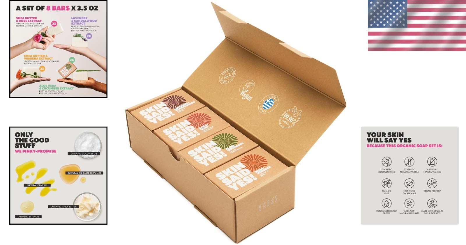 Nuorishing Organic Soap Set – 8 Natural, & Eco-Friendly Bars from Greece