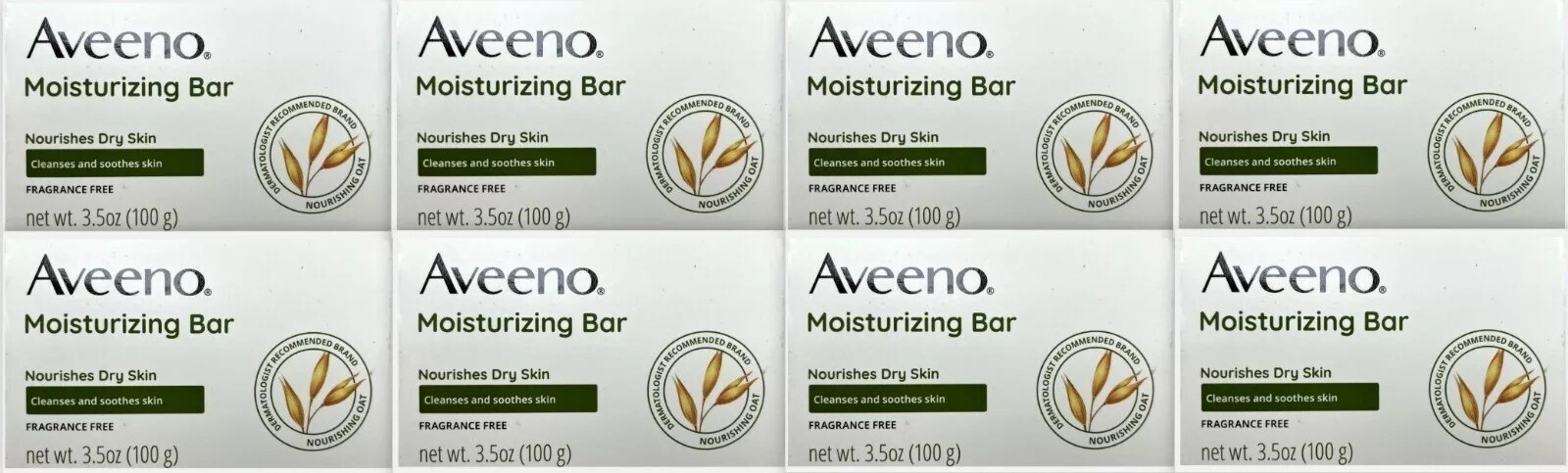 Aveeno Moisturizing Bar w/ Nourishing Oat 3.5oz ( 8 bars )
