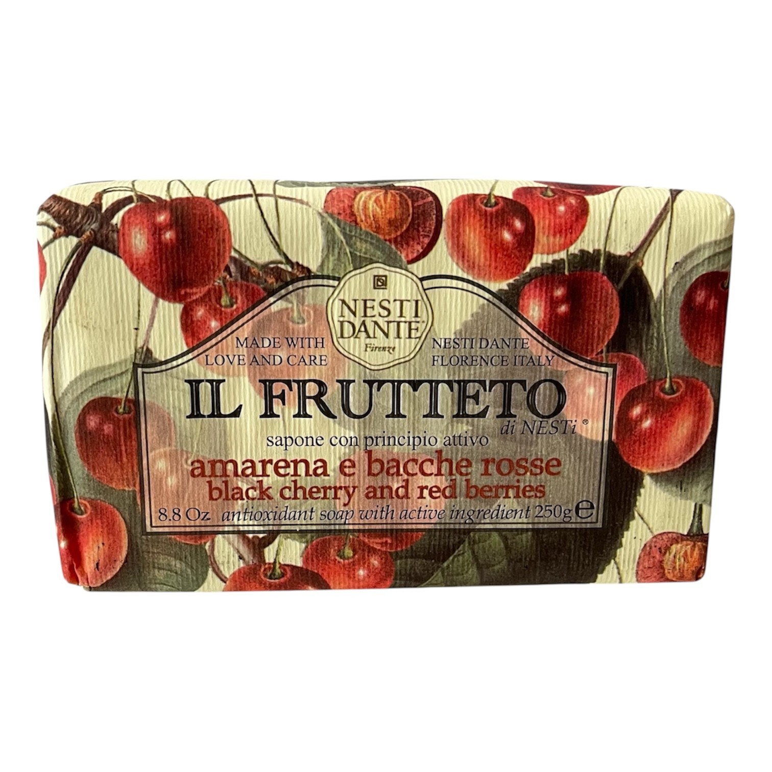 Nesti Dante Soap Bar IL Frutteto Antioxidant Black Cherry & Red Berries 8.8oz