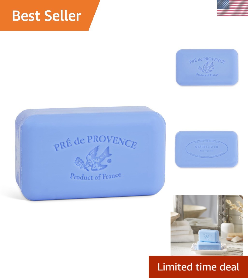 Organic Shea Butter Soap – Quad Milled Artisan Bar, Enlivening Starflower Scent