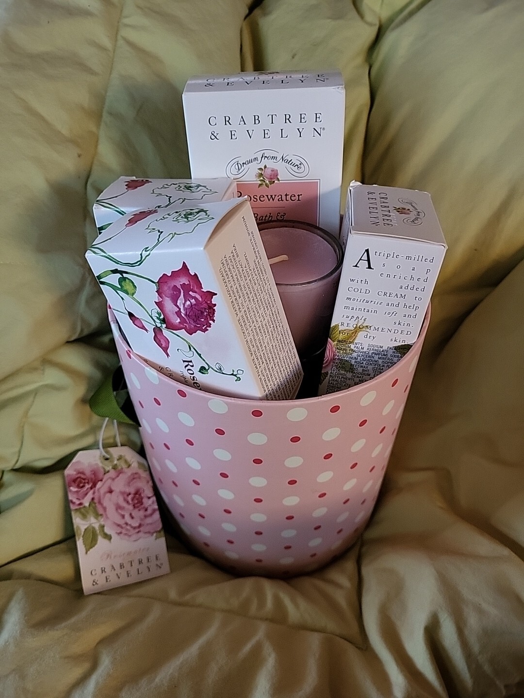 Crabtree Evelyn Rosewater Soap with Cold Cream 3.5oz Vintage Gift Set Shower Gel