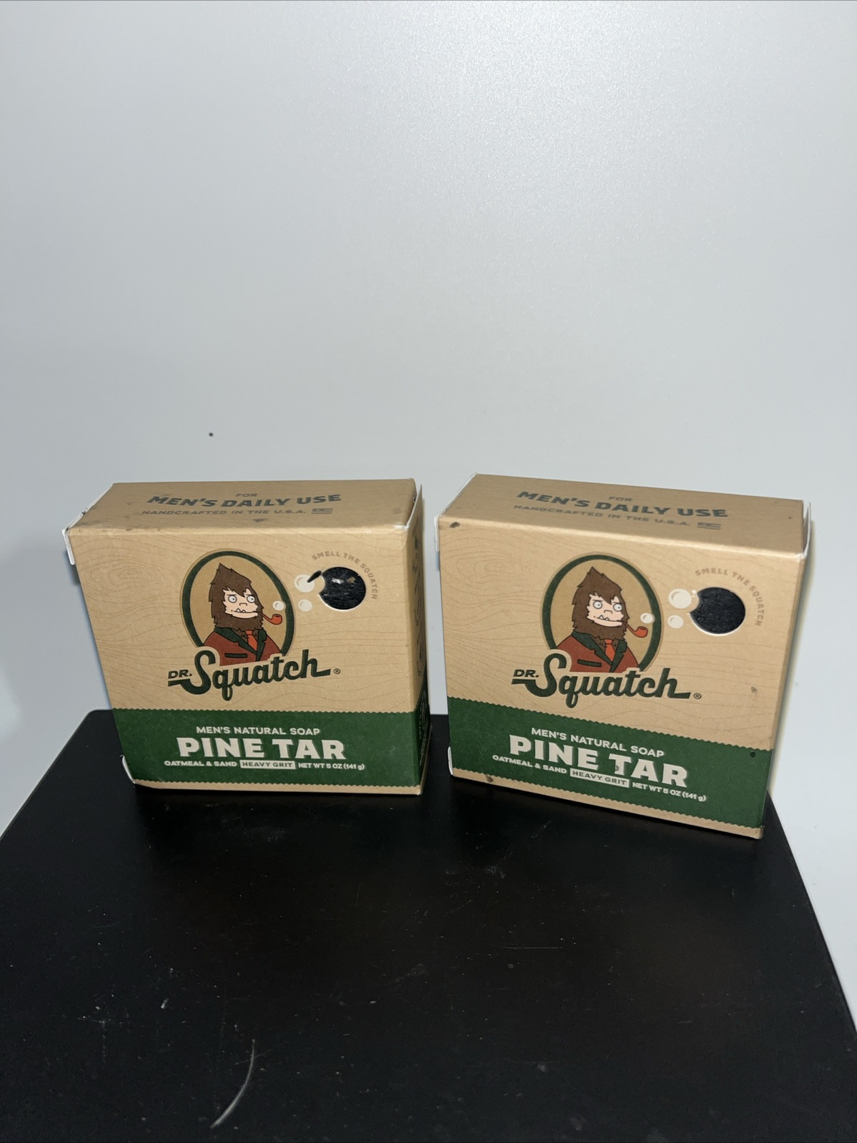 (3 Bars) Dr. Squatch PINE TAR All Natural Soap Heavy Grit | 5oz