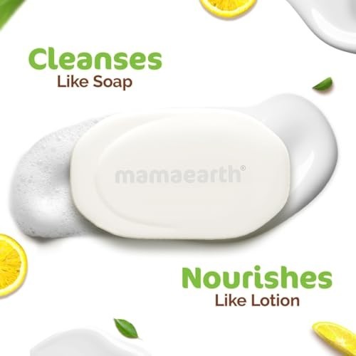 Mamaearth Vitamin C Soap Pack 4 125g Moisturizing Bright Skin Bathing Bars Free