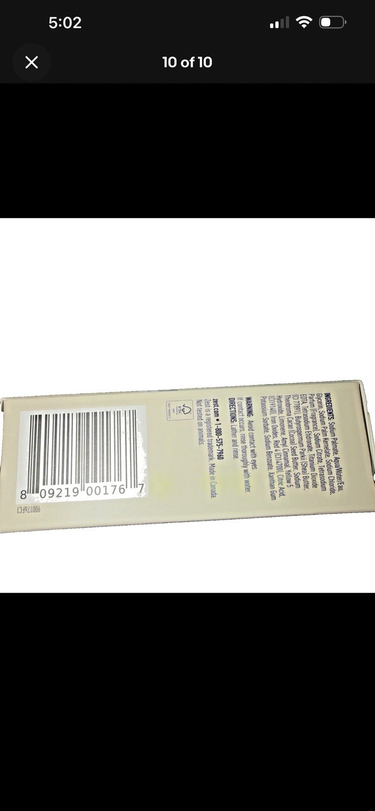 12 Zest Jumbo COCOA BUTTER & SHEA Hydrating & Deodorizing Jumbo Bar Soap 12 DELM