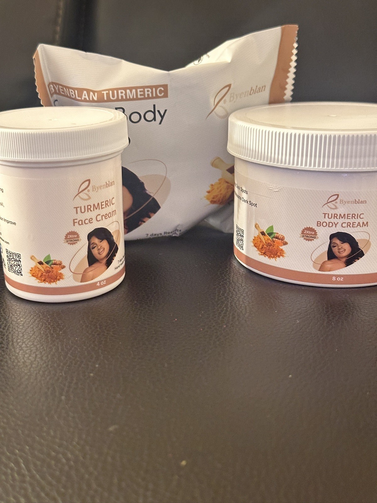 Byenblan Turmeric 3-in-1 Skincare Set – Face Cream, Body Cream & Soap 4oz