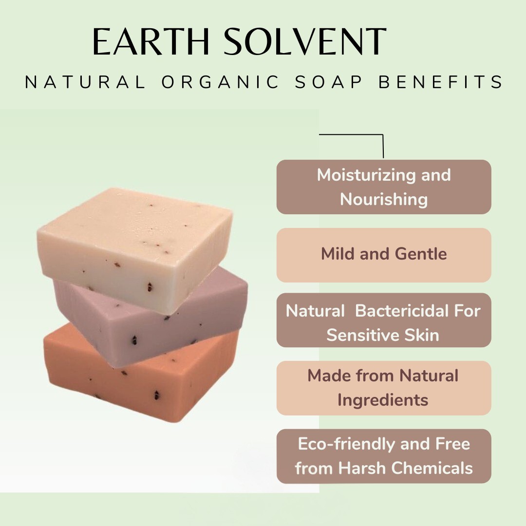 BUY 2 & Get 1 FREE Earth Solvent Natural Organic Bar Soap For Sensitive Skin 5oz