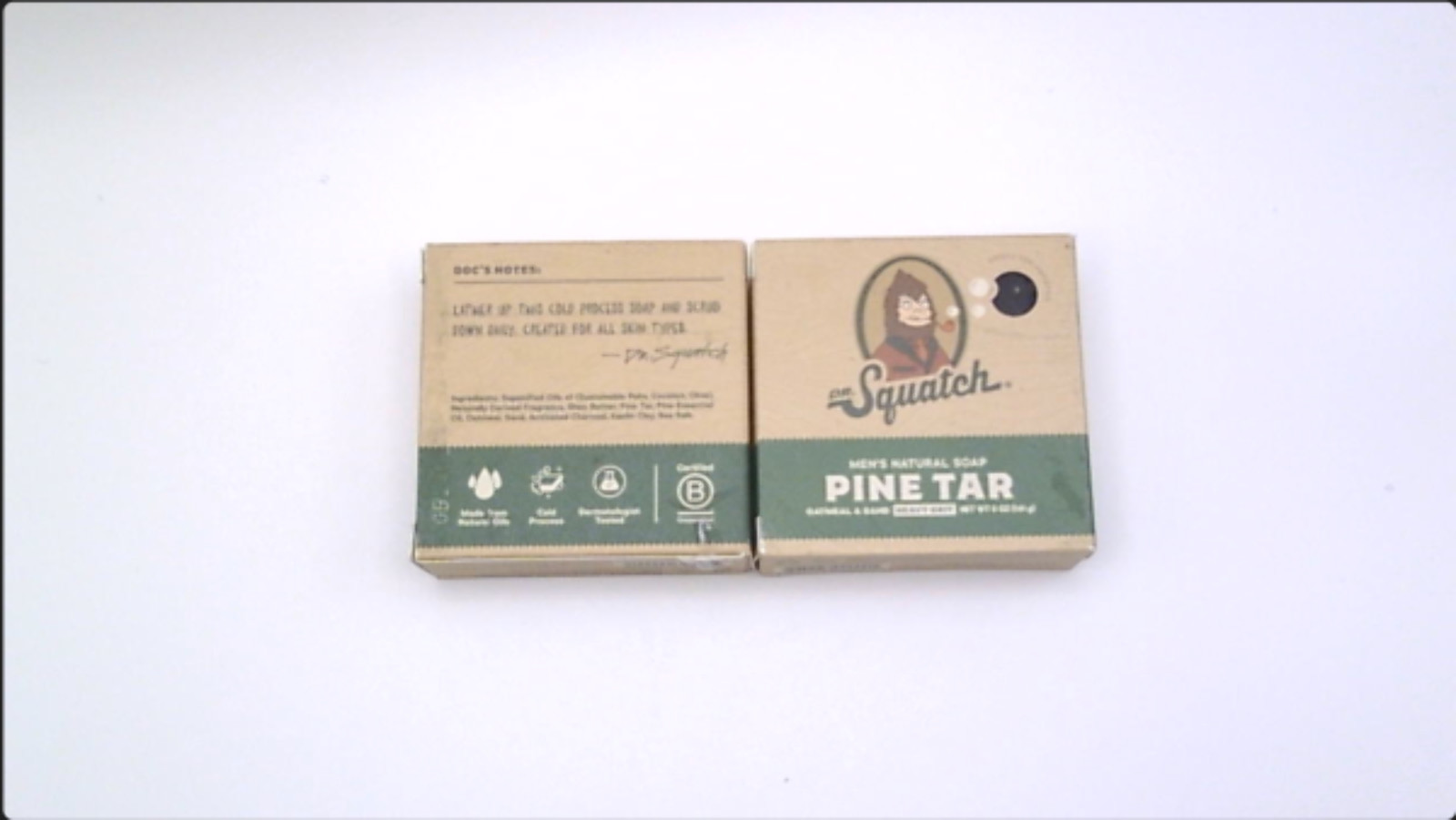 (2 Pack) Dr. Squatch All Natural Bar Soap for Men with Heavy Grit, Pine Tar