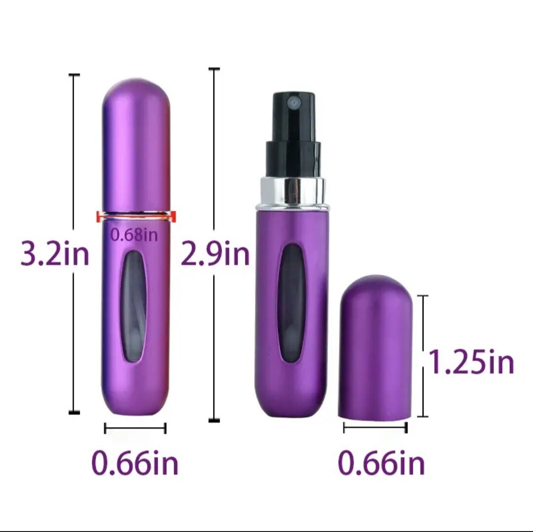 Perfume Travel Refillable 5ML Mini Perfume Bottle 5pcs Portable Spray Atomizer