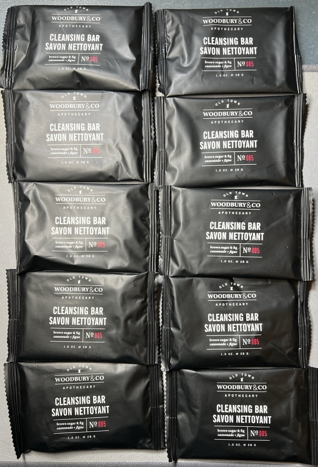 10 Pack Woodbury & Co. Cleansing Bar SOAP Brown Sugar & Fig Travel Size Wyndham