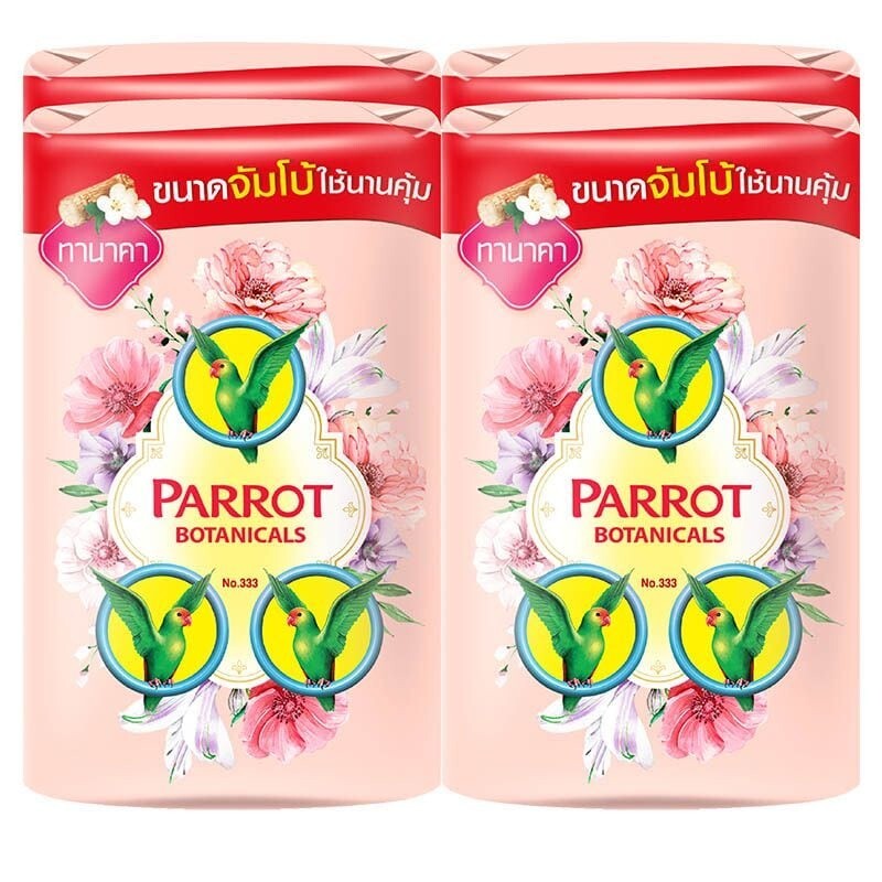 Parrot Thai Herbal soap Botanical Unique Botanical, assorted colors Pack 4 x 105