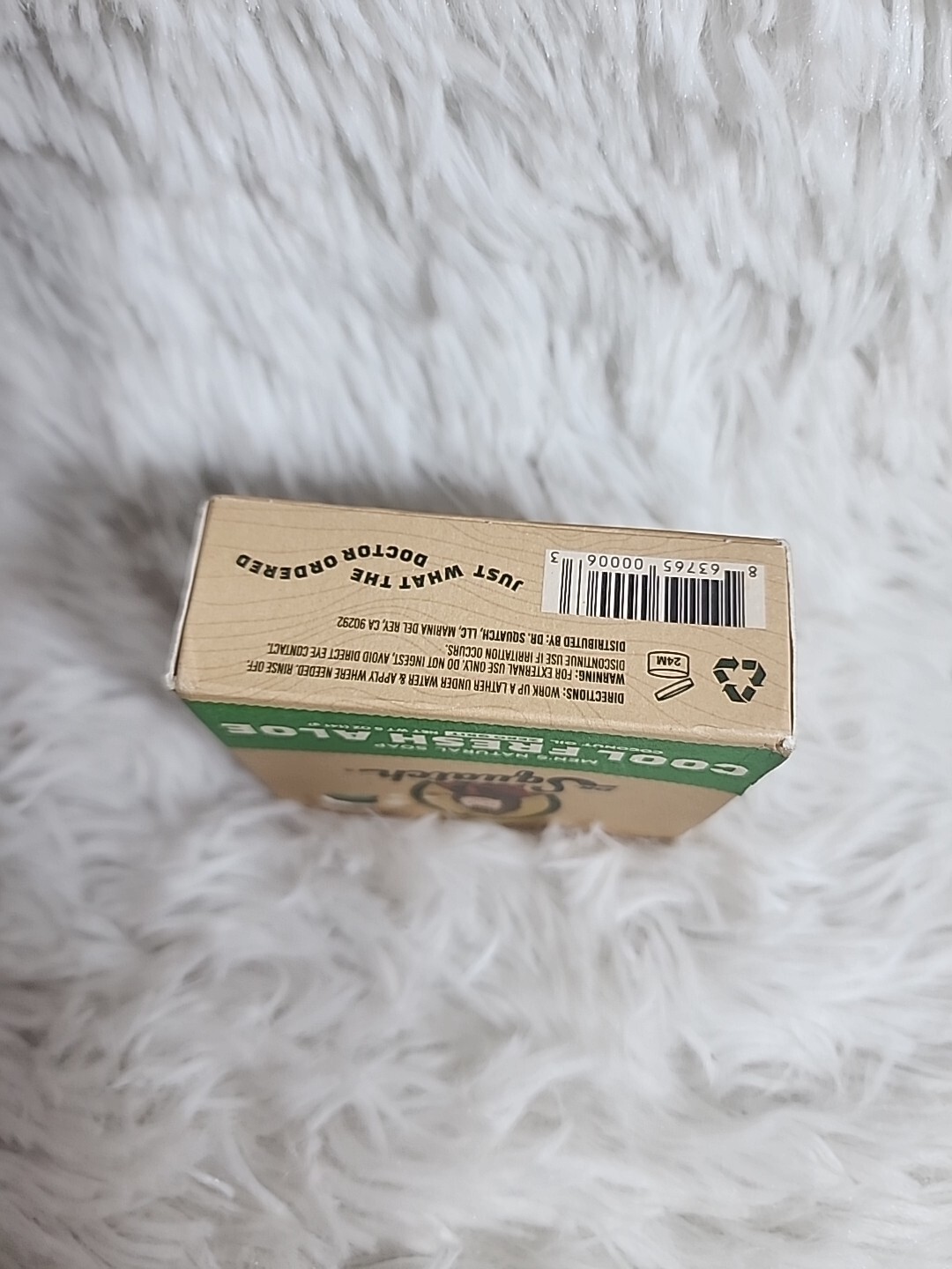 Dr. Squatch Soap Men’s Natural Soap Cool Fresh Aloe Coconut Oil Zero Grit 5 oz