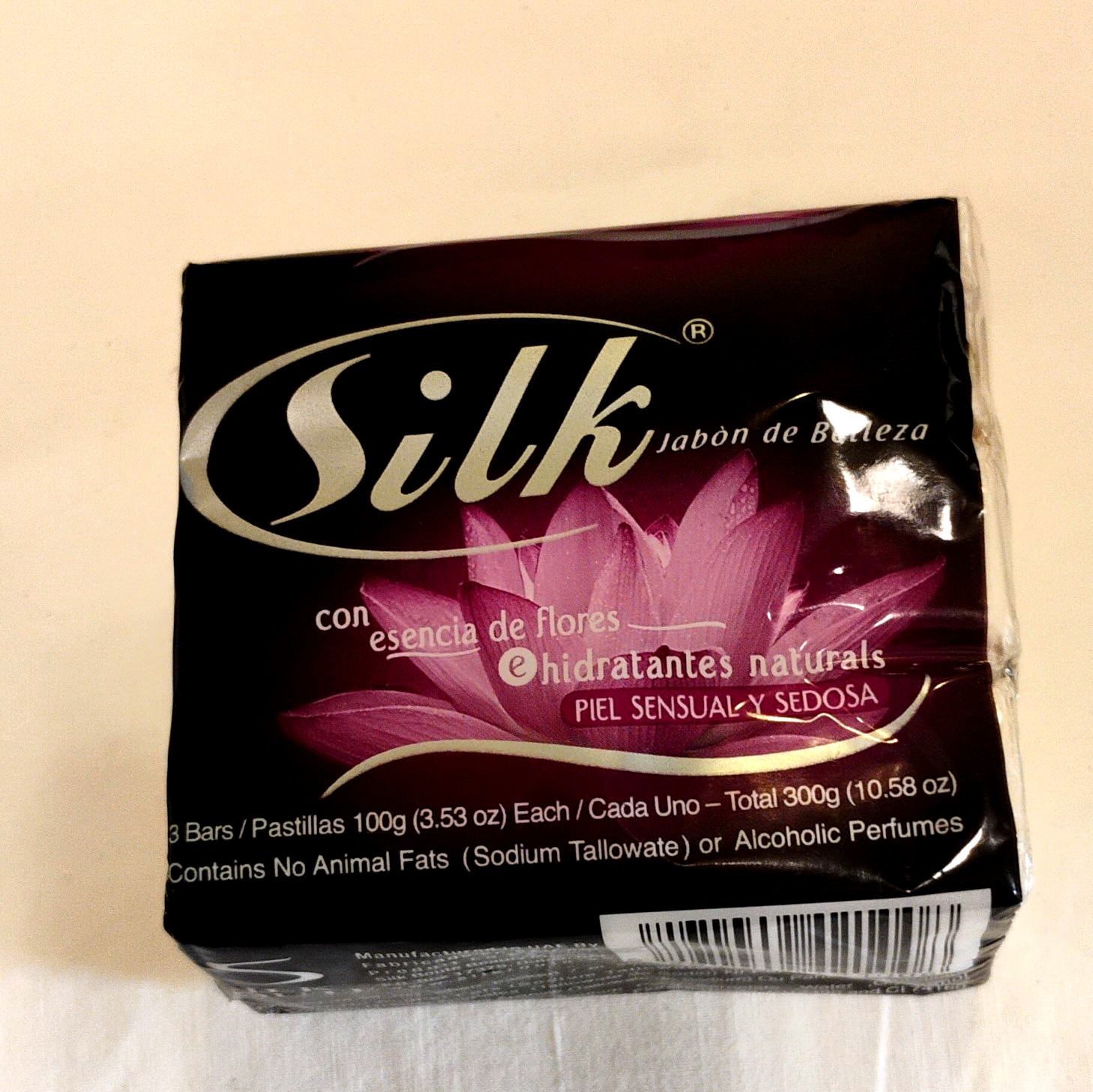 Silk Beauty Bar Floral Moisturizing Soap, 3 Bars, 3 x 100g (10.58oz)