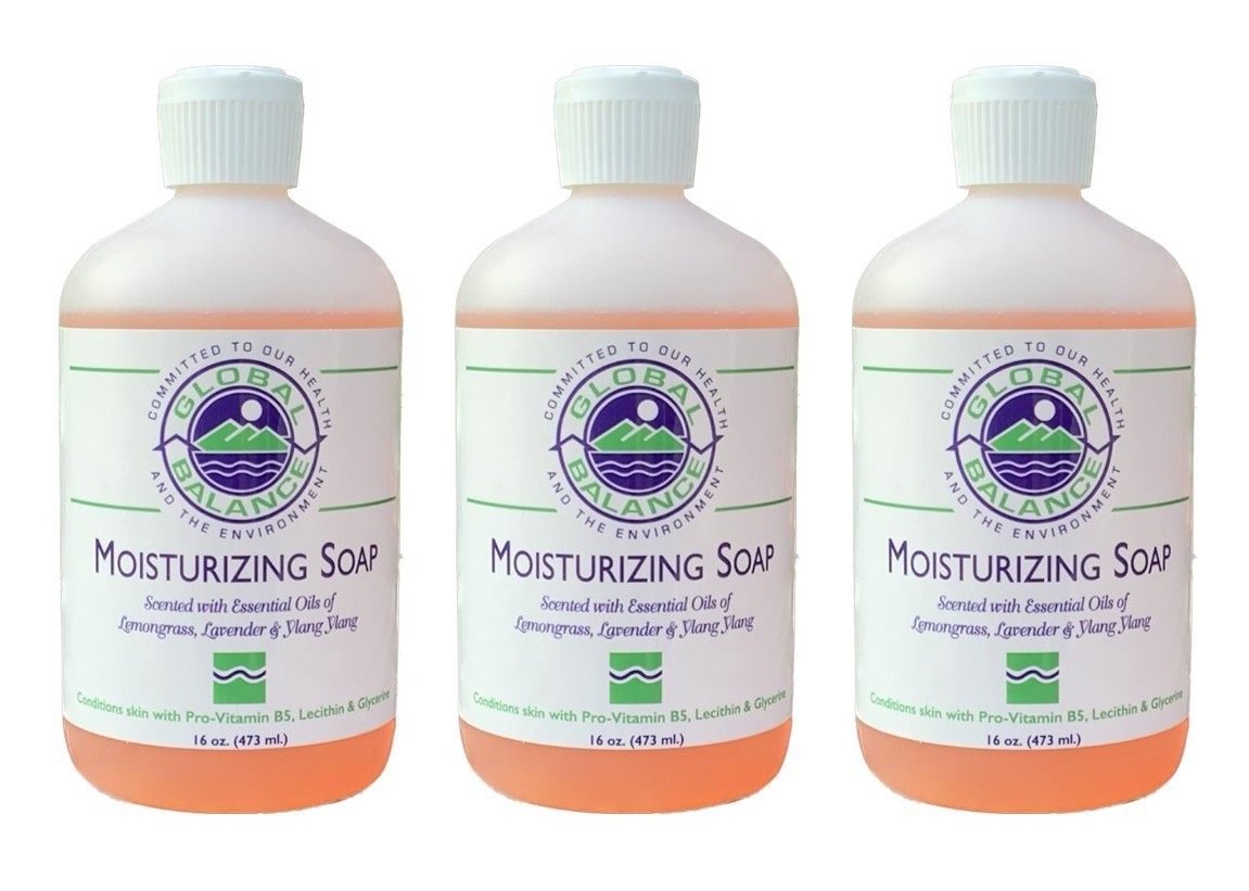 Global Balance Lemongrass Lavender Moisturizing Soap 16 oz (3 pack) Eco Friendly