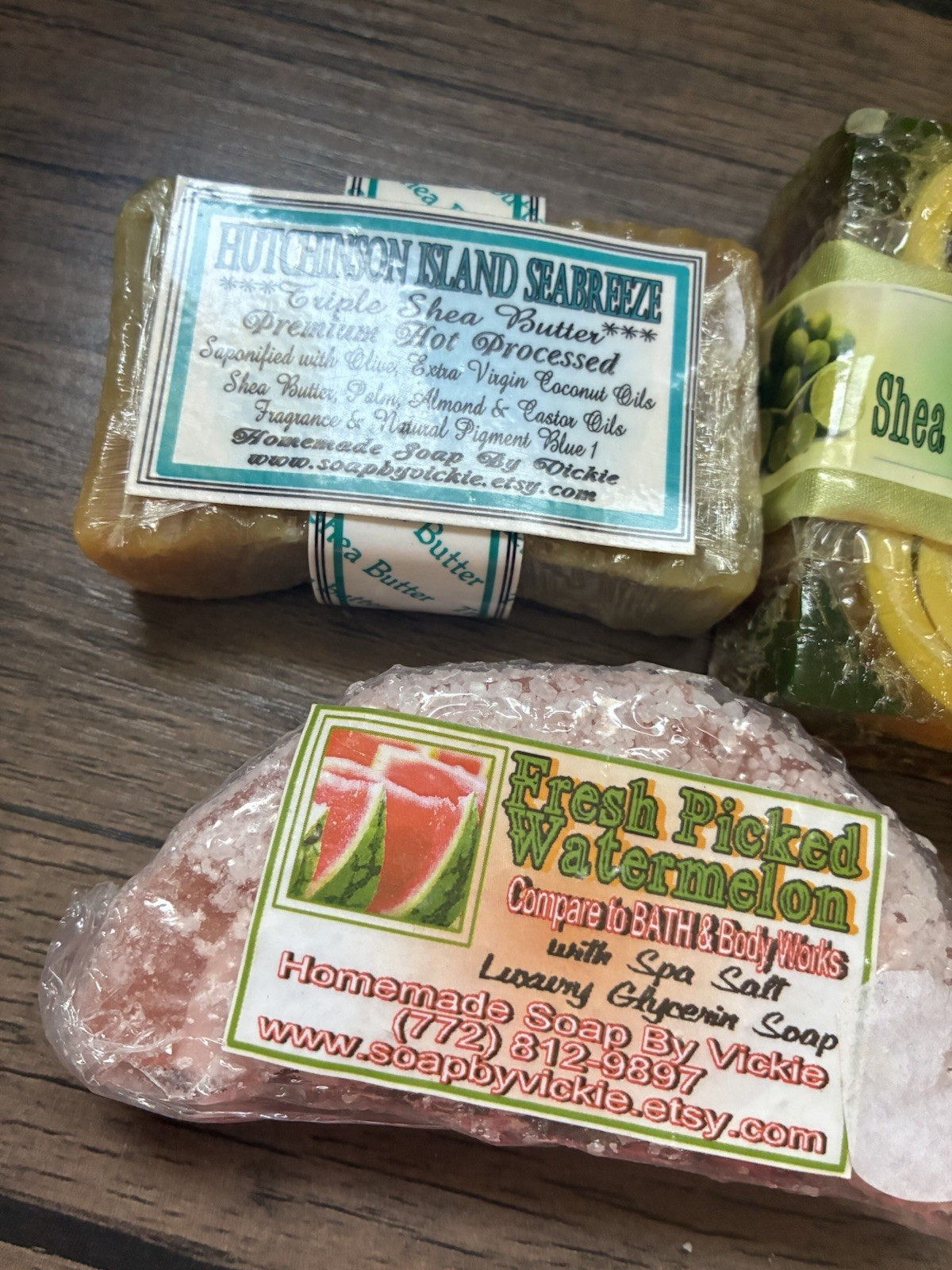 Handmade Soap Lot Watermelon Key Lime Shea Butter Apple