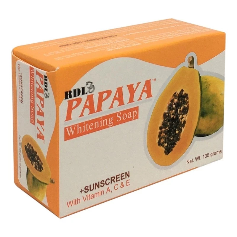 RDL Papaya Whitening Soap 135g x3 Original Sunscreen & Vitamin-Enriched