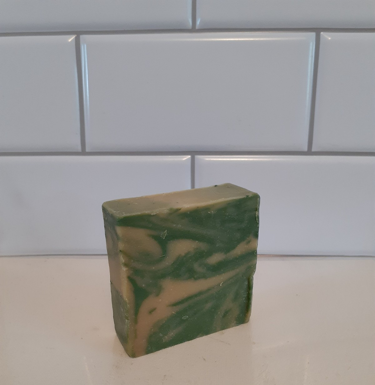 Handmade Green Clover Aloe Cold Processed Soap Bar -Free Shipping
