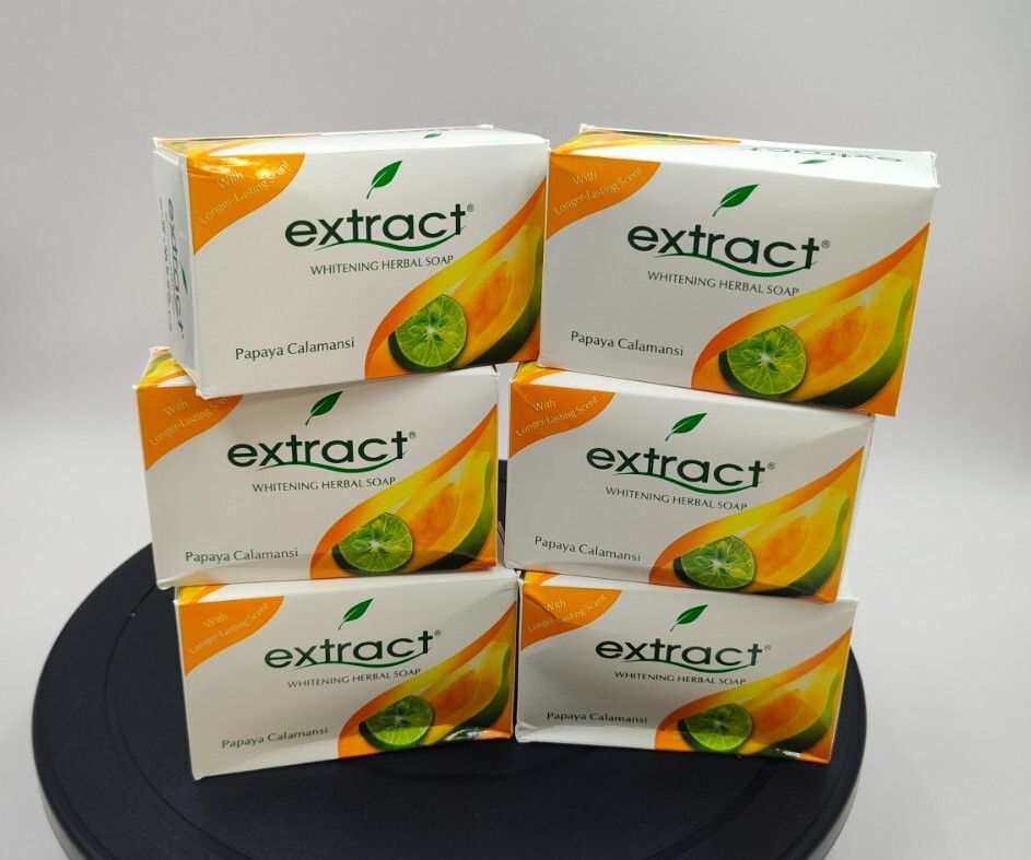 12 pcs Extract Papaya Original Whitening Herbal Soap 12 x 125g