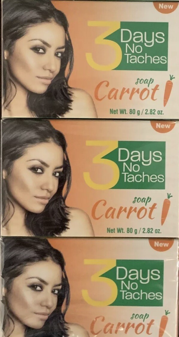 (Pack of 6) 3 Days No Taches Carrot Soap 80g each
