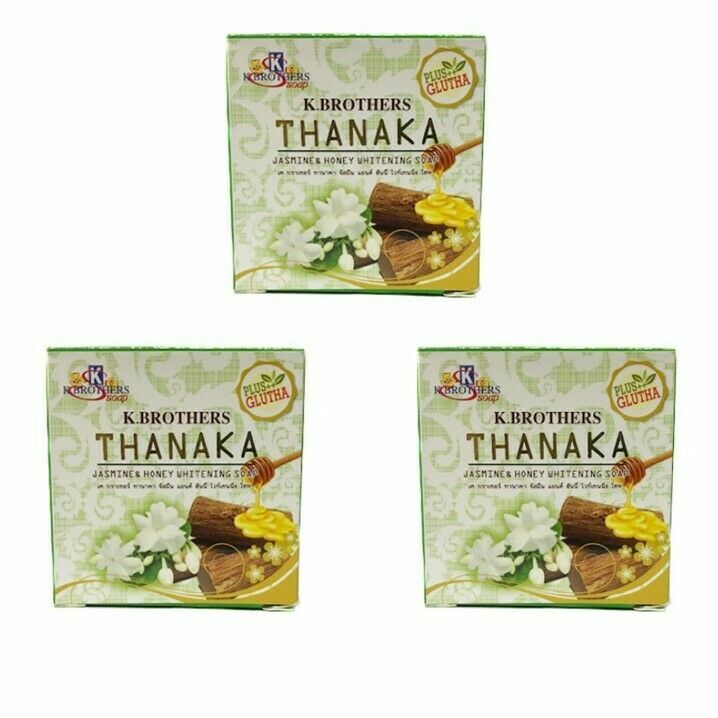 50 g. K Brothers Thanaka Jasmine Honey Plus Glutha Dark Spot Whitening Bar Soap