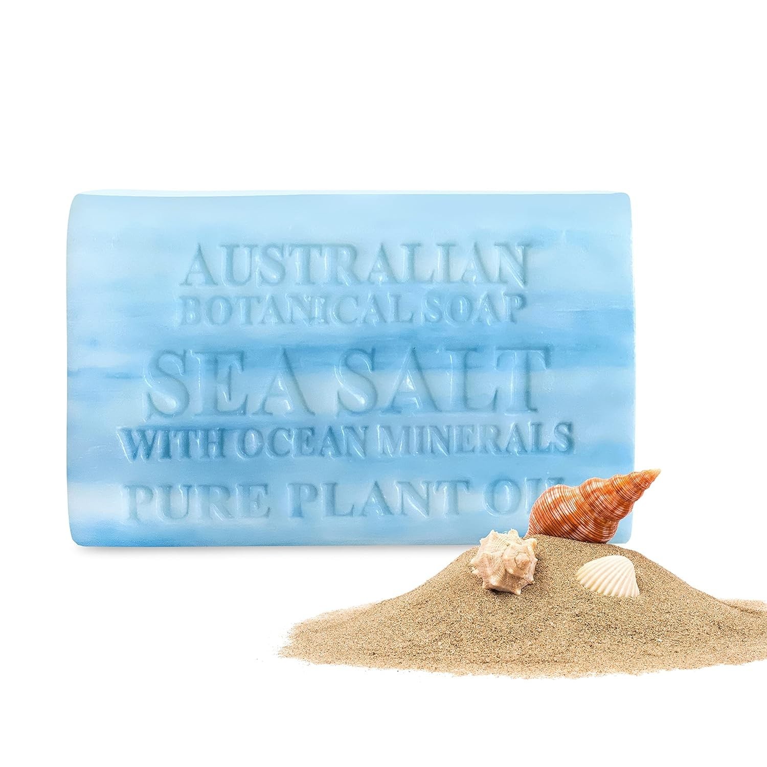 Eco-Friendly Sea Salt Soap with Ocean Minerals & Shea Butter, 6.6oz Luxury Bar