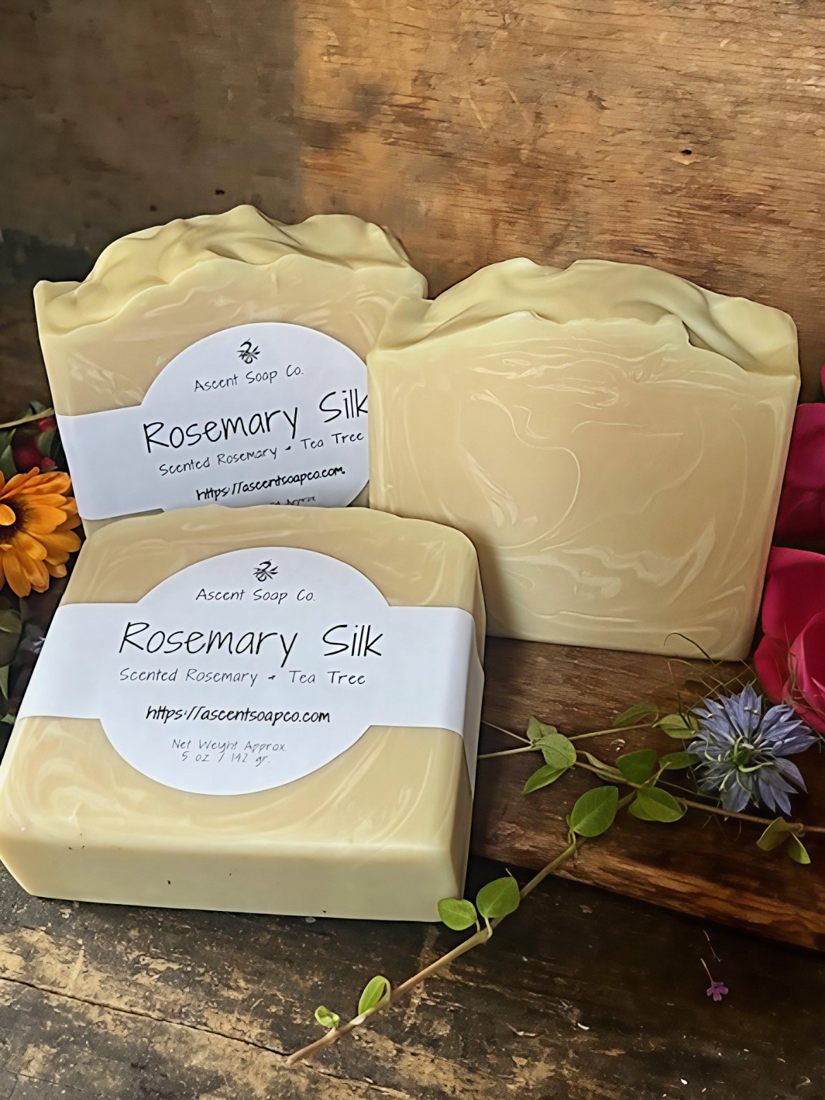 Handcrafted Artisan Soap – Rosemary Silk – Ascent Soap Co.