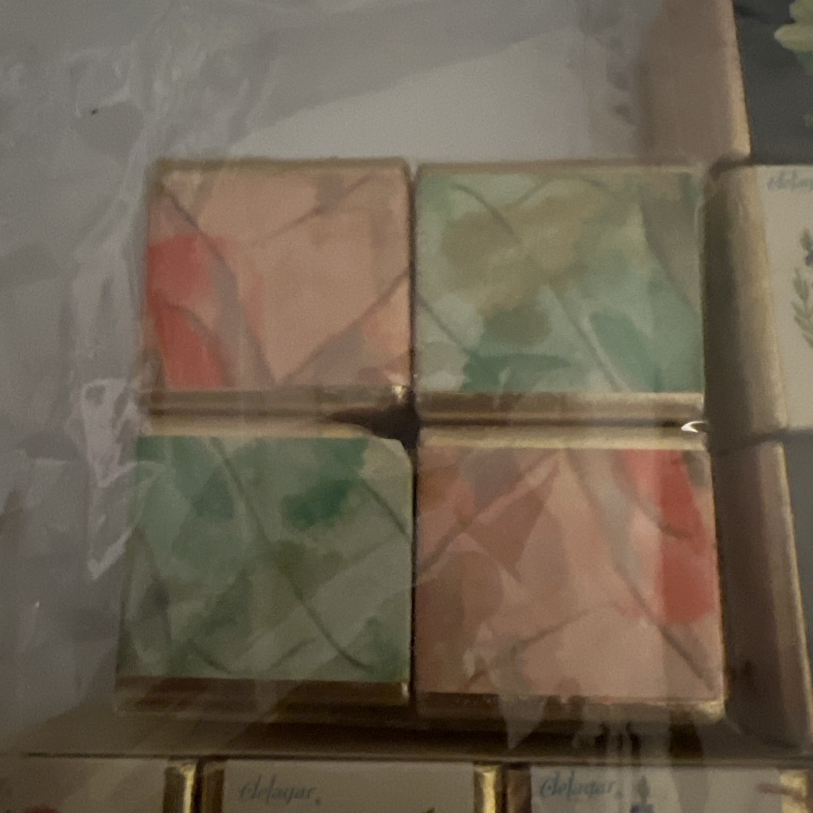 10 Vintage Delagar English Country Floral Bath Cubes + 9 English Unbranded Cubes