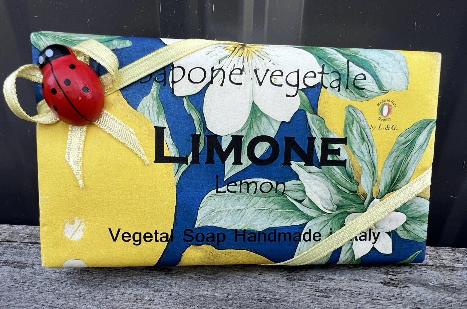 New Sapone Vegetale Limone LEMON Soap Bar Handmade in Italy 200g/7.05oz