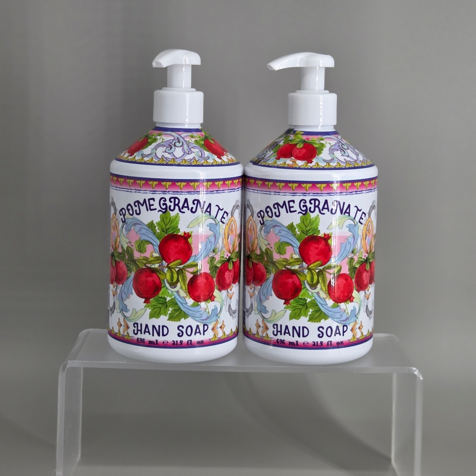 Home and Body Co Hand Soap Unisex 21.5oz Pomegranate Deruta Vesta 2 Pack New