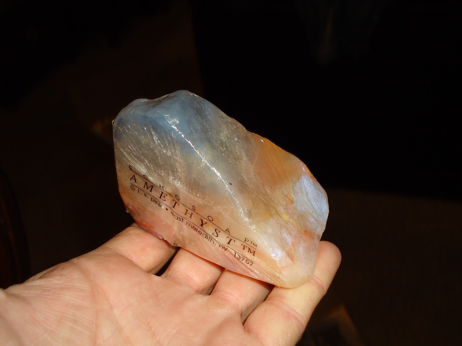 UNIQUE RARE ECHOSOAP AMETHYST 4.80 OZ. Mineral Hand Body Soap Rock Palm Stone