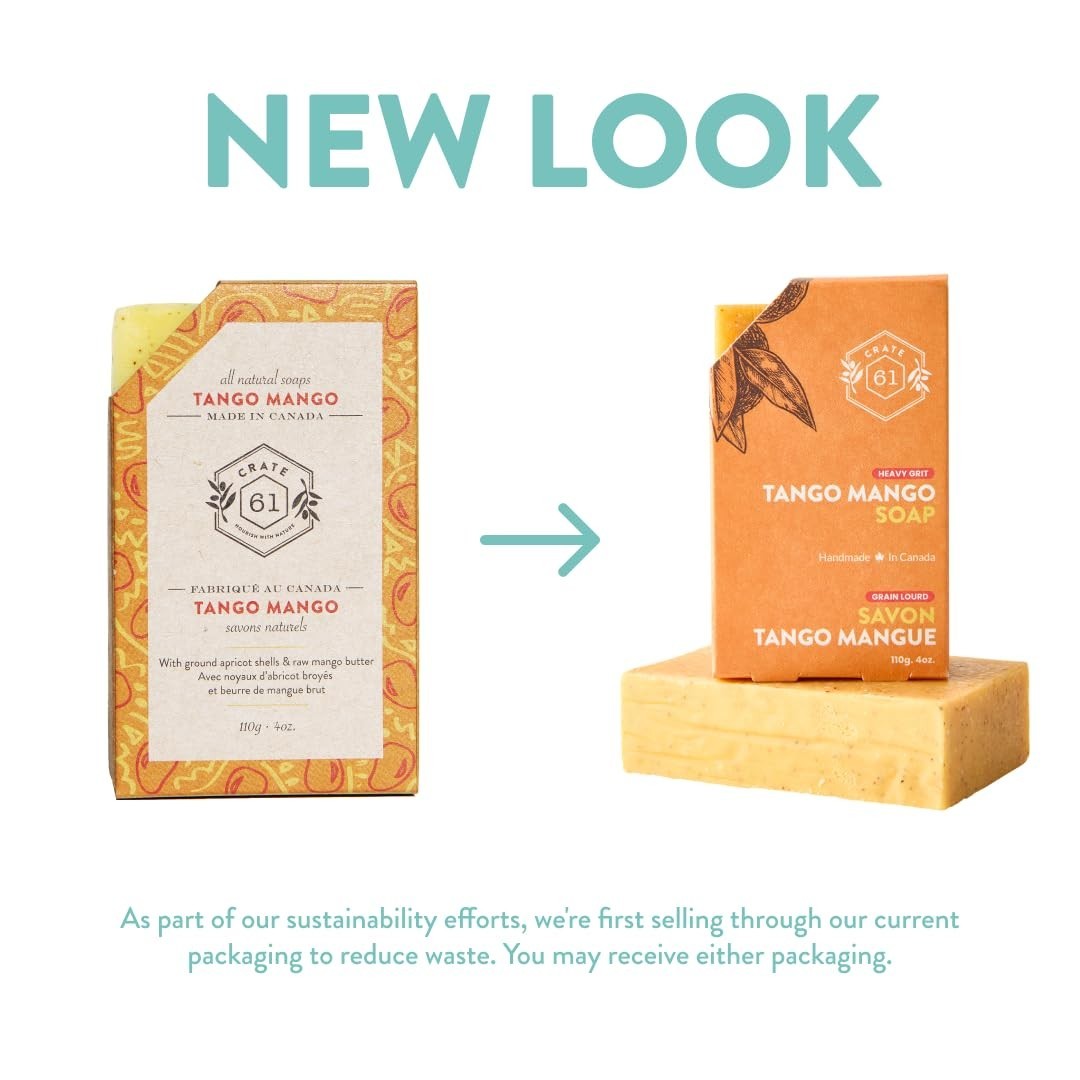 Handmade Soap in Mango Scent – Cold Process Bar 3 Pack
