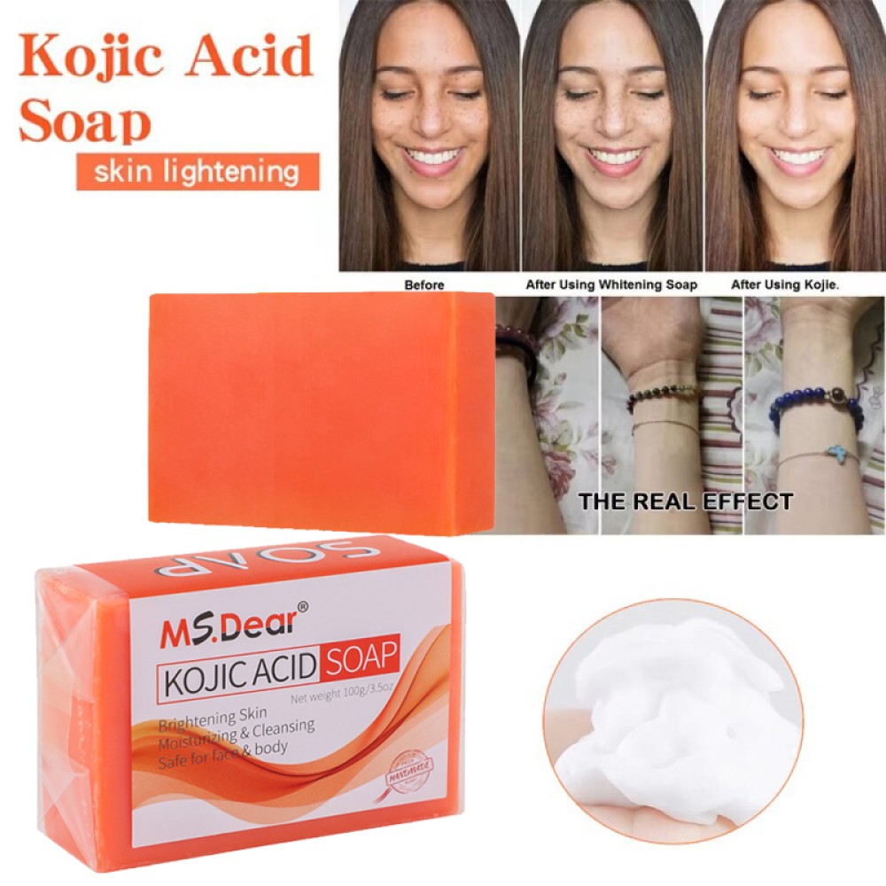 1-5X Kojic Acid Soap Dark Spot Whitening Turmeric Skin Bleaching Lightening 100G