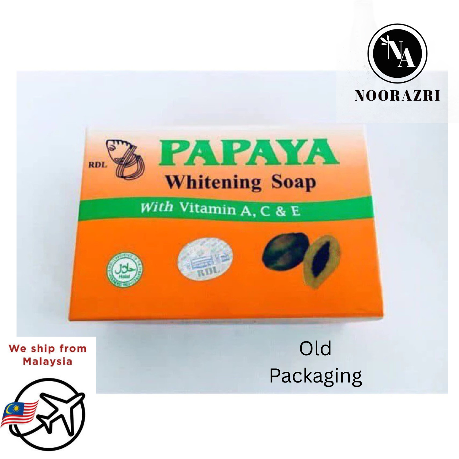 3X Original RDL Papaya All Natural Whitening Soap with Vitamin A, C and E