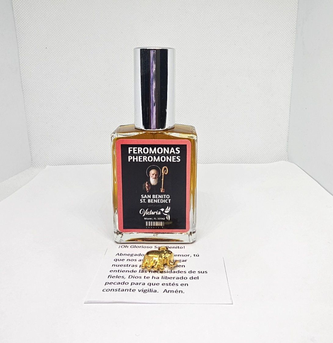 PERFUME SAN BENITO / SAINT BENEDICT PARA PROTECCION GUARDIA ATRAE FORTUNA EXITO