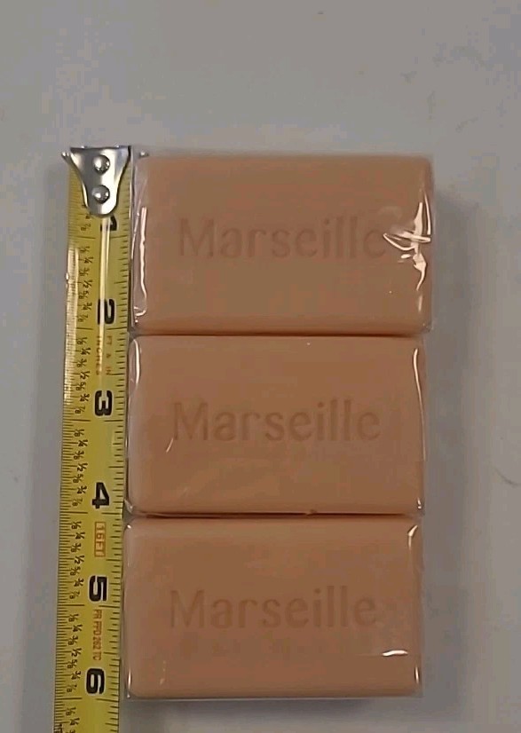 3 Marseille French Soap Bath Body Bar Gentle Cleansing Neutral Scent NEW (B3-F4