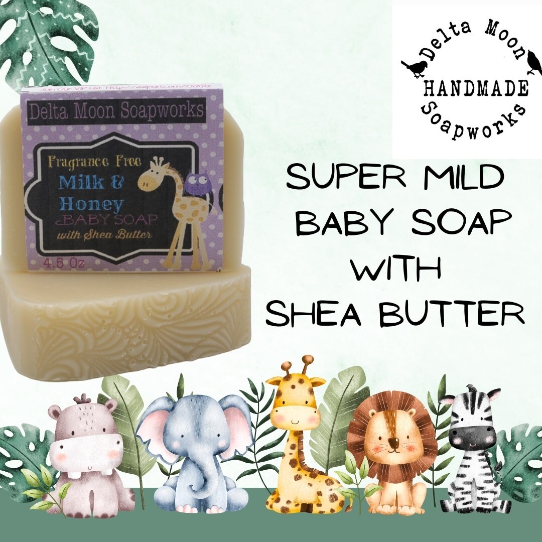 Handmade Fragrance Free Goat Milk Soaps, Shea Butter, Oatmeal, Ships Fast